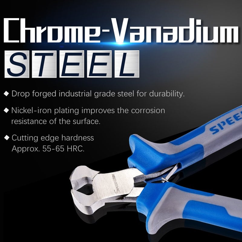 SPEEDWOX 4 Inches End Nippers Precision End Cutters Pliers Mini End Cutting Nippers Fine Pliers with Spring Micro Functional Small Wire Cutter Jewelry Making Shoes Repair Tool Pull Nails Brads - Image 2